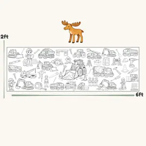 The Construction Site Giant Coloring Banner