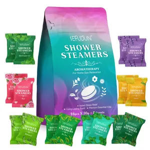 Shower Steamers, 16pcs/box Moisturizing Bath Effervescent Tablets, Bathroom Supplies, Self Care Effervescent Tablets, Suitable for Bathtub, Scented Shower Steamer