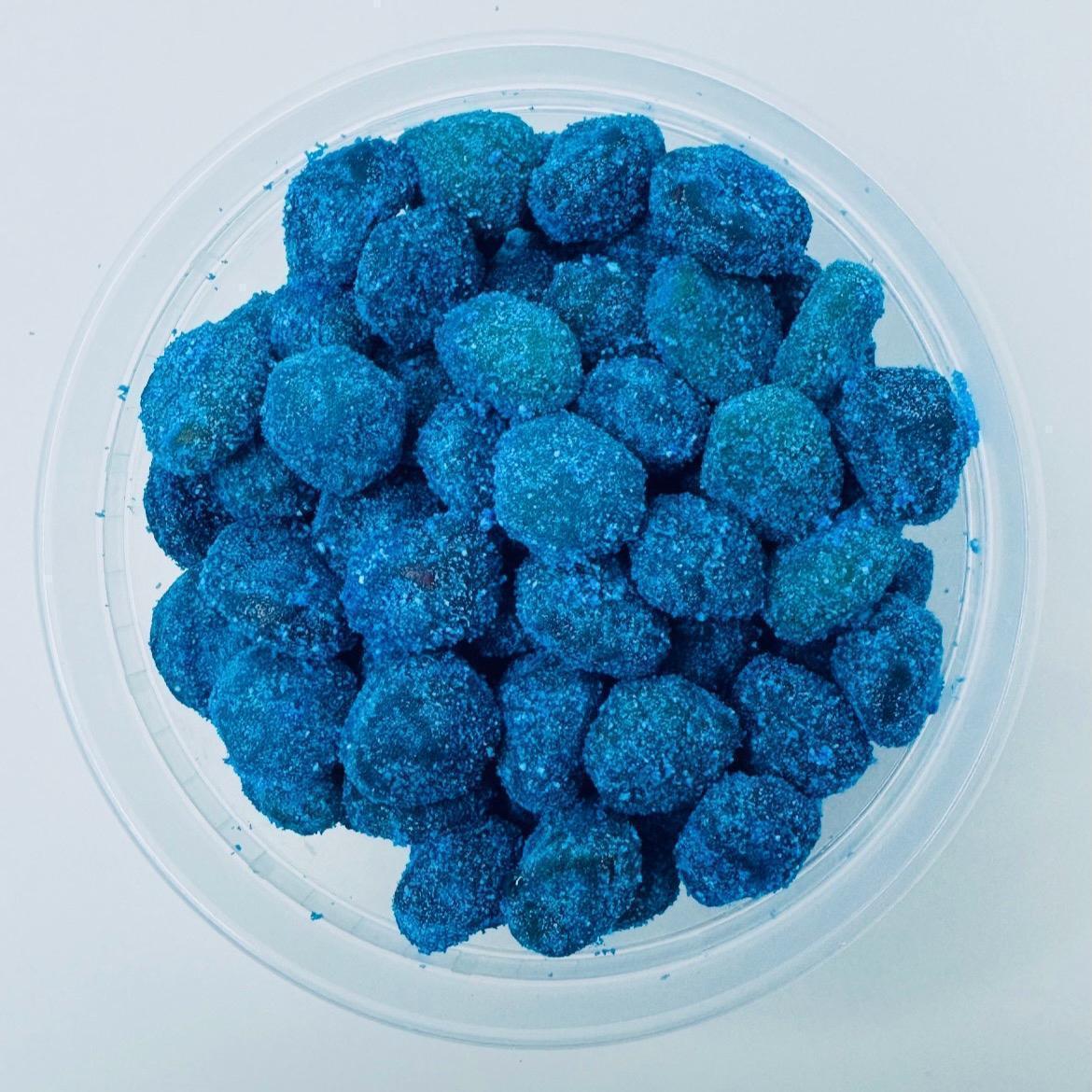 Blue Raspberry Gushies - Sweet and Tangy Candies - 6 oz Container - Candy t Gummies Combo Pack Chewy Gummies