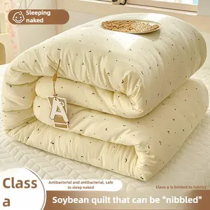 Soybean Fiber Duvet Insert | All Season & Winter Weight | Hypoallergenic Bed Comforter for Adult, Student, Single & Double Beds
