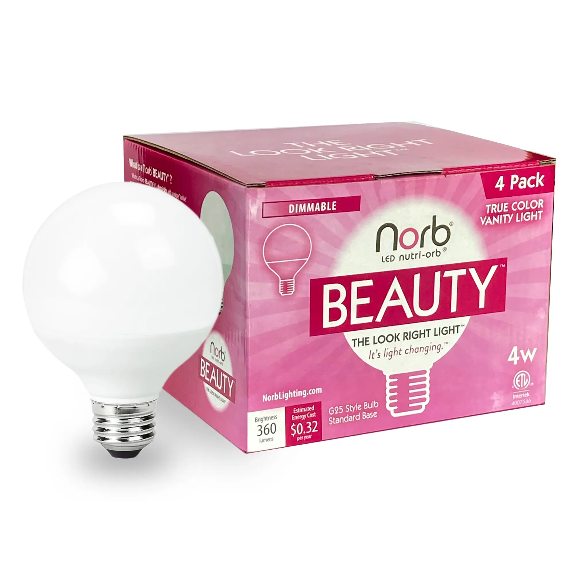 Norb Beauty LED Light Bulb: Full Spectrum Light for Makeup, Vanity & Natural Glow