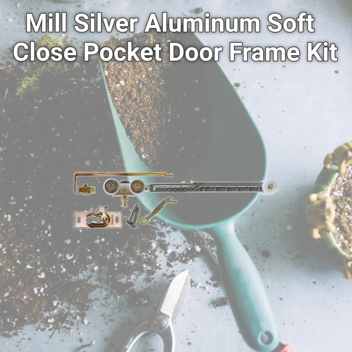 212 MAIN Soft Close Pocket Door Frame Kit, Model 5001312, Mill Silver Aluminum Finish, for Residential-Commercial Sliding Doors Installation