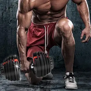 Adjustable Dumbbells For Home Gym, 3 Seconds Quick Weight Change From 2.5kg/5 Lbs To 24kg/52.5lbs, Twist Lock System, Strength Training Equipment For Men Women Beginners Fitness Enthusiasts, Ideal For Home Workout Office Gym Full Body Exercise