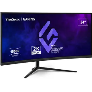 ViewSonic VX3418C-2K 34" UWQHD 180Hz Curved Gaming Monitor - Black