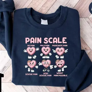 Nurse Valentine's Day Sweatshirt or T-Shirt,Pain Scale Shirt,Valentines Day Gift for Nurse,Nurse Heart,Nurse Triage And Pain Assessment,Pain Assessment