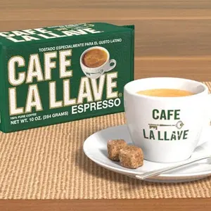 Cafe La LLave Espresso Ground Coffee, Rich Bold Flavor, Medium-Dark Roast Coffee Beans (1pack)