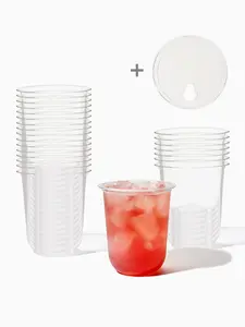 Recyclable Rounded Bottom  PET GO Arc  Cups - Straw, Sip, or No Lid