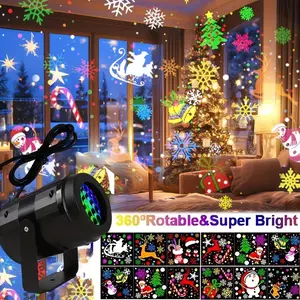 20-Color USB Rotating LED Projection Lights - Festive Holiday Decor for Christmas, Halloween, Weddings & More - Perfect for Home Theater, Game Room, and Party Celebrations