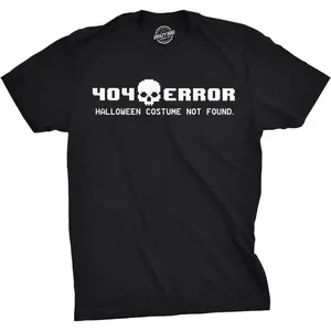 404 Error Costume Not Found T-Shirt Funny Halloween Nerd Internet Shirt Casual Aesthetic festive style