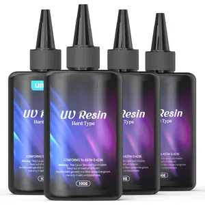 UV  400g Bulk No Odor Upgrade Clear UV Epoxy  Hard Fast Cure  Kit  Making Handmade DIY Craft Decoration Coating