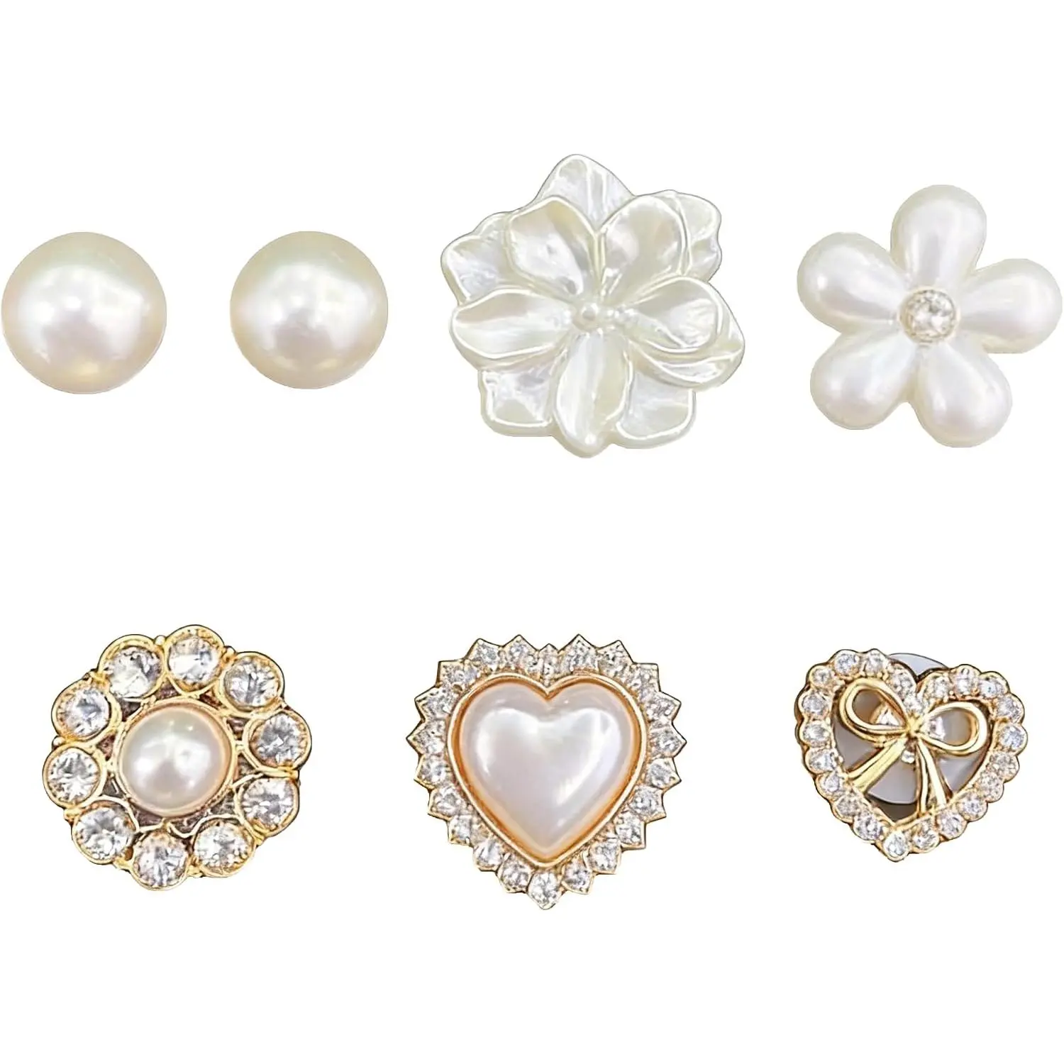 GOTO Vintage Elegant Flower Shoe Decoration Charms, Stylish Shoe Accessories for Casual Footwear, Clog Accessories, Cute Shoe Decorations