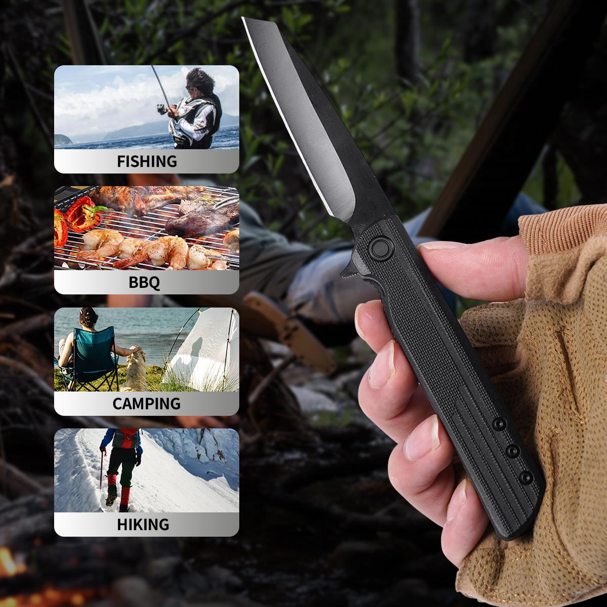 Slim EDC Folding Knife with Pocket Clip, Reliable Outdoor Gear for Camping & Bushcraft