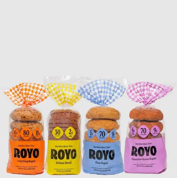 ROYO Bagels Starter Pack | Plain, Everything, Cinn, Artisan | 70-80 Cal
