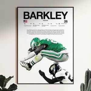 [Unframed] Saquon Barkley hurdle Poster, NFL Wall Print, Football Wall Print, NFL Poster Print, Sport Decor, Philadelphia Eagles Poster, NFL Gift