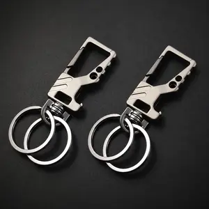 2Pcs Keychain EDC Keyring Bottle Opener Auto Car Key Holder Tactical Carabiner Key Chain Clip Llaveros Porte-Clés