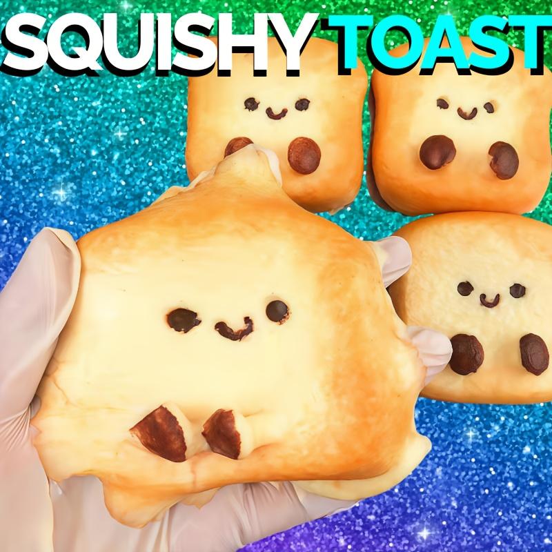 Squishy Bake Toast, Bread, Taba Squeeze Toy, Ultra Soft, Food Lover Toy, Fidget Toy, Birthday, Back to School, Christmas, New Year, Easter Gift, Home Decor, Student Office Relaxation