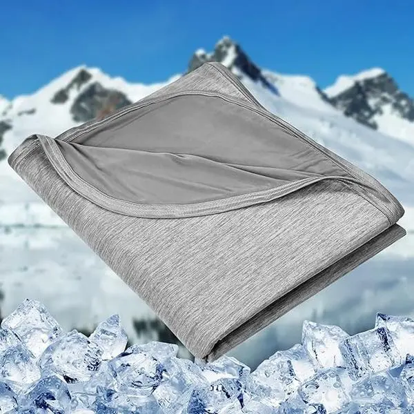 【Back to school】cooling Blankets for Hot Sleepers - Summer Blanket Thin Lightweight Breathable Soft Double Side Enhanced Blanket for Bed Couch Sofa, Keep Cool for Night Sweats