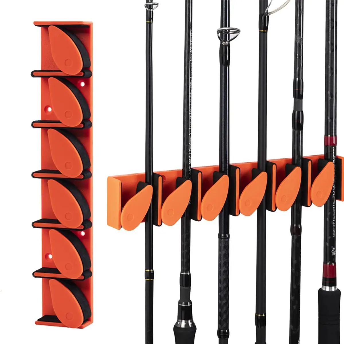 Fishing Rod Holder, Vertical/Horizontal Fishing Rod Holder, Wall Mount Fishing Rod Rack, Christmas Gift