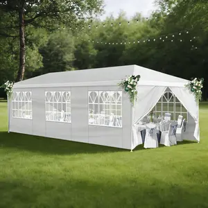 10*20/30FT Party Canopy Tent, Outdoor Tent with Removable Sidewalls, Waterproof Shelters Gazebo for BBQ, Birtheday Party, Wedding
