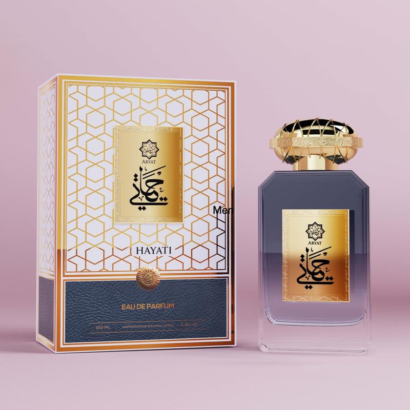Abyat Hayati Eau de Parfum For Men EDP - 100ML (3.4oz) | Long Lasting Arabian Men’s Perfume | Fresh Spicy Floral Woody Leather Scent | Luxury Cologne Fragrance
