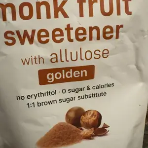 Micro Ingredients Golden Monk Fruit with Allulose Sweetener, 2 Lb – 1:1 Brown Sugar Substitute - No Erythritol, Zero Calorie