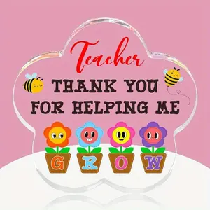 Teacher Appreciation Gifts Thank You for Helping Me Grow Teacher Paperweight Keepsake Best Teacher Graduation Gifts from Students End of Year Teacher Gift for Women Daycare Teachers