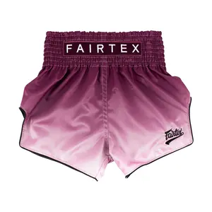Fairtex BS1904 Maroon Fade Slim Cut Muay Thai Boxing Short
