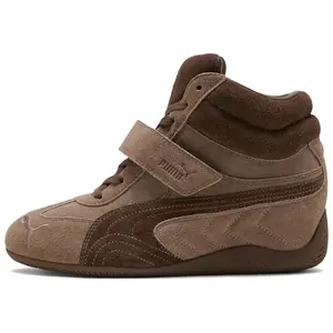 Puma Wmns Speedcat Wedge 'Totally Taupe Chocolate' Women's Velcro Closure Round Toe All Seasons Comfortable Durable Rubber Sole