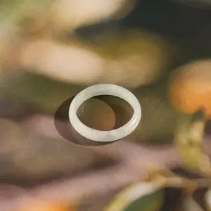 Skinny Jade Ring by Caitlyn Minimalist - GreenCrystalStacking Ring-Natural Gemstone Ring - BohoJewelry -Gift for Her