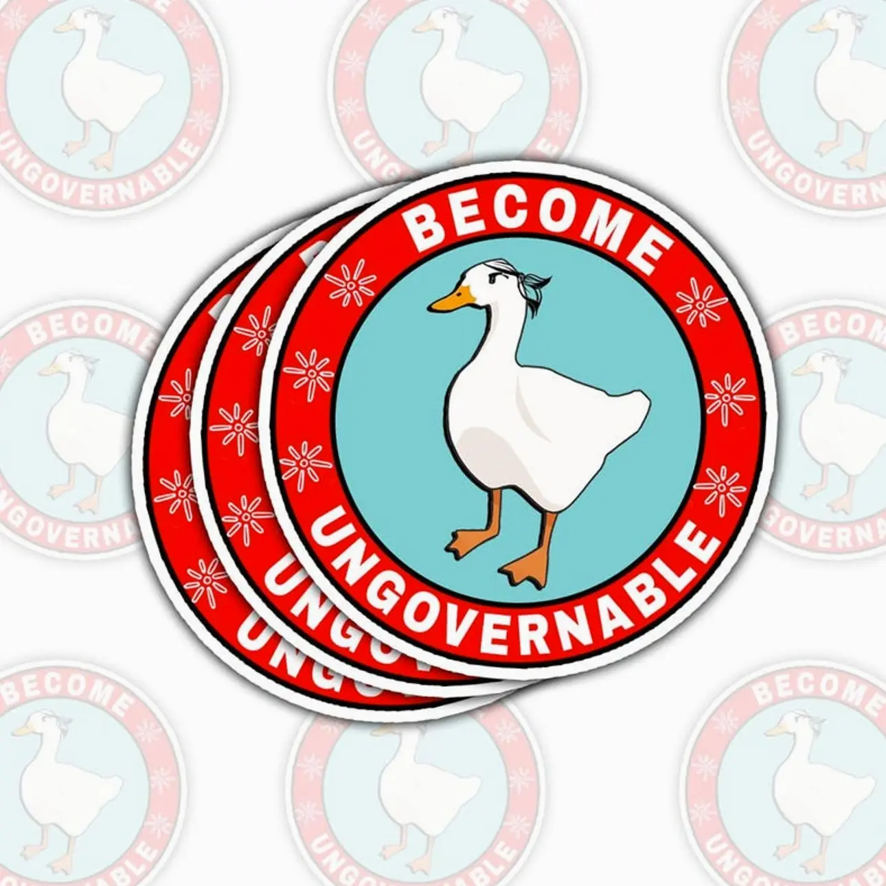 Become Ungovernable Goose Sticker: Anarchist Vinyl Decal