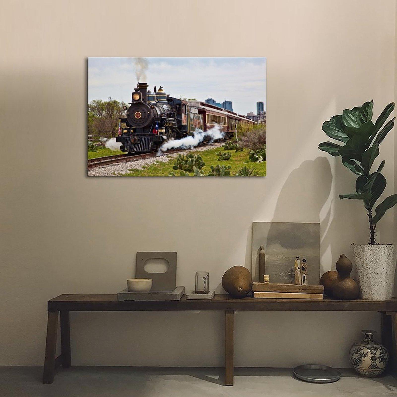 Old Vintage Steam Train Poster Decorative Painting Canvas Wall Art Picture Print Modern Family Bedroom Decor