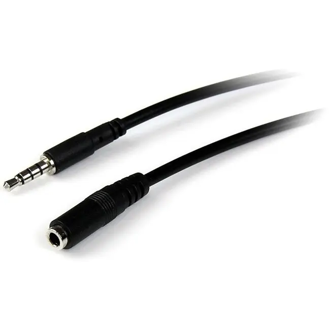 StarTech Electronic 1m 3.5mm 4-Position TRRS Headset Extension Cable - M/F, for Headphones Audio Connections