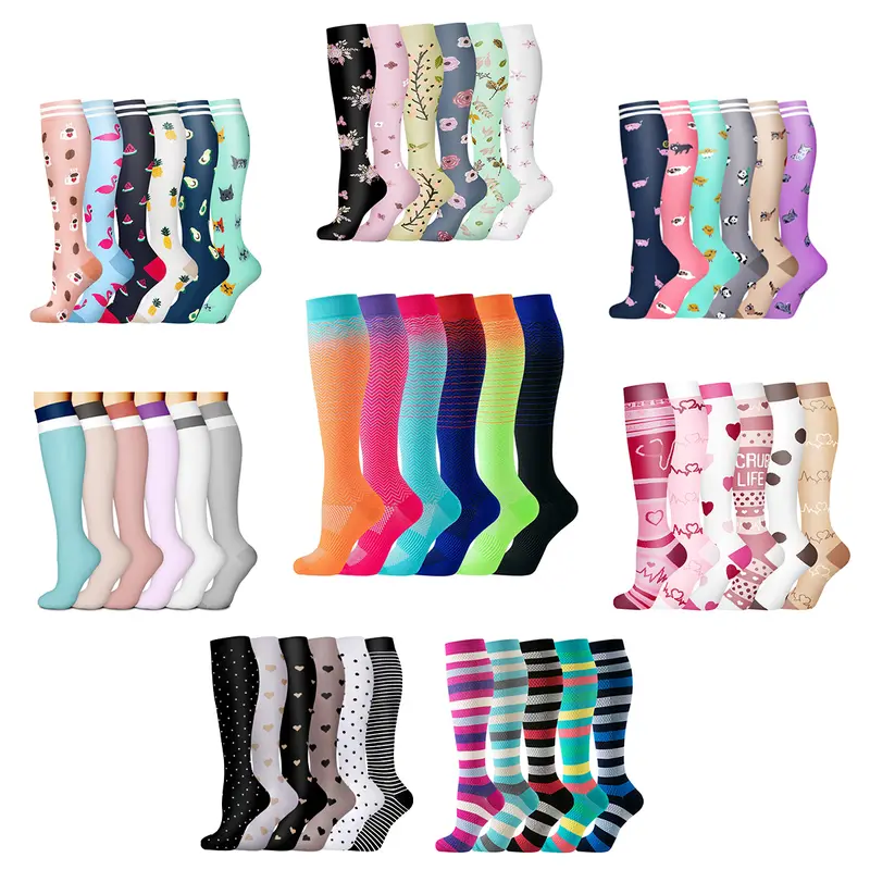 2 X Brand New NOVAYARD 6 Pairs Non Slip Socks Grip Hospital Yoga Pilat - View #3