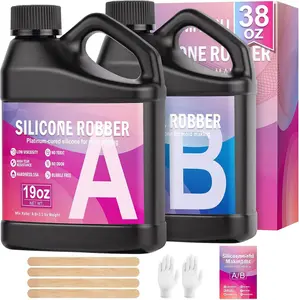 Mold Making Kit, 38.8oz 15A Elastic Liquid Silica Gel for Casting  molds and Candle & Soap Mold,Fast Cure Translucent   Rubber