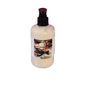 Cinnamon Sugar Whipped Shea Butter Moisturizer 8 oz Handmade Body Lotion with Shea Butter & Sweet Almond Oil - Hydrating Formula for All Skin Types Full Body Lotion Lotion Pump Blend Gentle