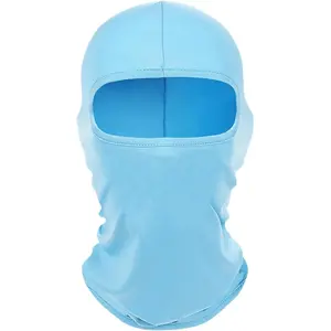 Balaclava Ski Mask Full Face, UV & Wind Protection Face Mask for Summer Hot Weather, Breathable & Lightweight Balaclava Face Mask Cycling Motorcycle for Men Women (Light Blue)