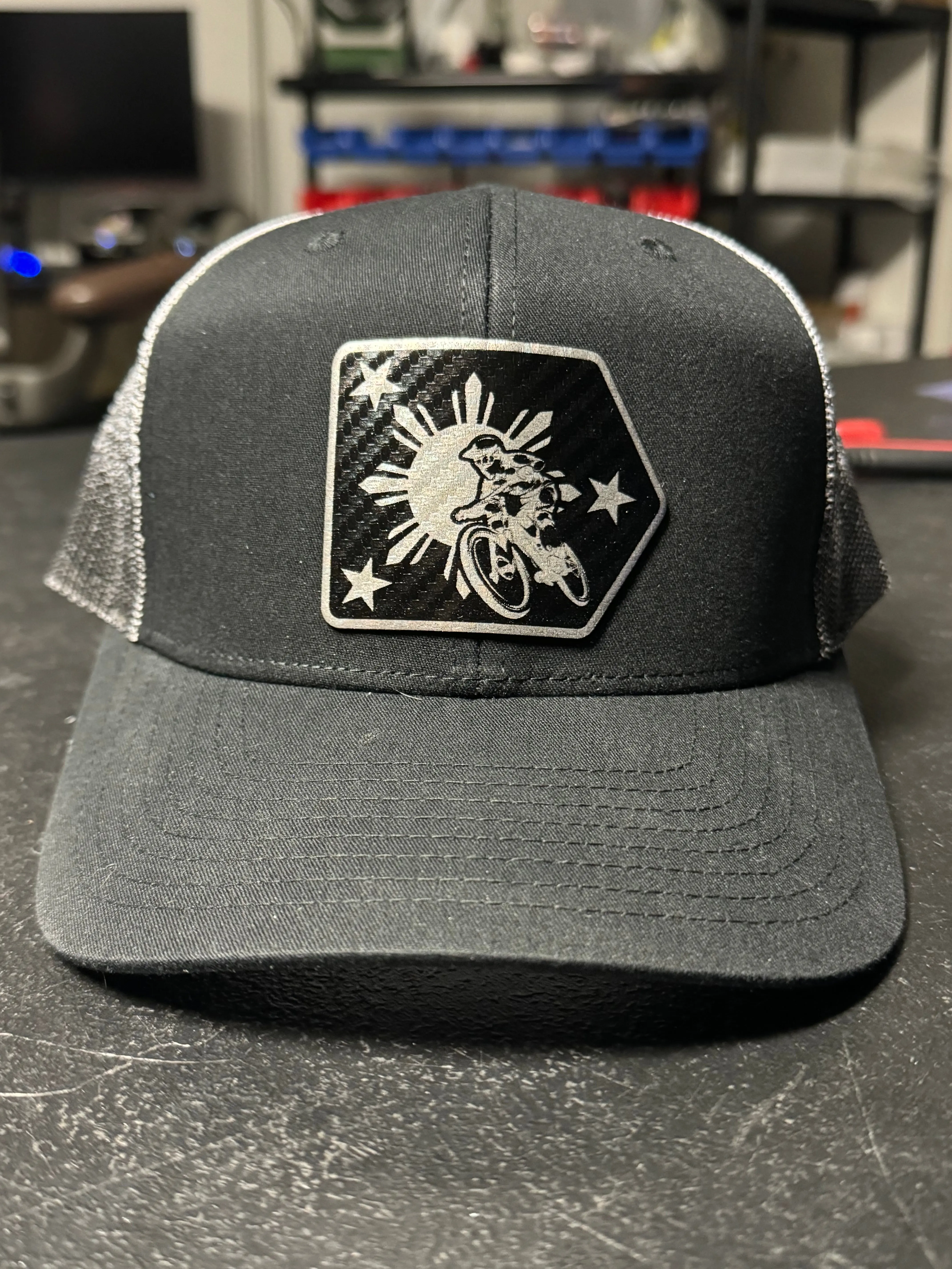 Filipino Flag Mountain Bike Hat