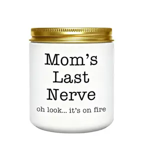 Mom's Last Nerve Floral Candle, Gifts for Mom from Daughter and Son, Best Birthday & Thanksgiving gift for Mom, Stepmother, Adoptive Mother, Scented Candles