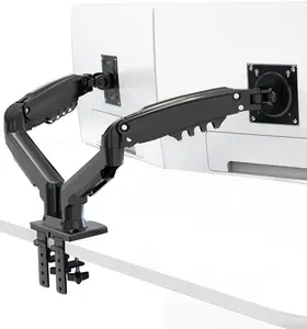 New  Dual Monitor Arm, Full Motion Swivel Mount for 17"-27" Screens, Adjustable Gas Spring Stand, 4.4-19.8lbs Load Capacity