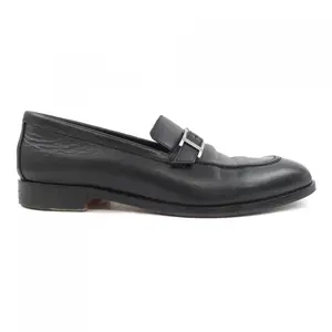 Pre-owned HERMÈS Calfskin Small Leather Goods Hermes Monterey Double H Buckle Calf Leather Shoes