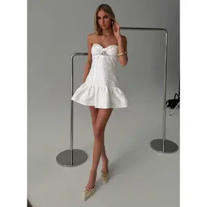 Aubriana Strapless Mini Dress White