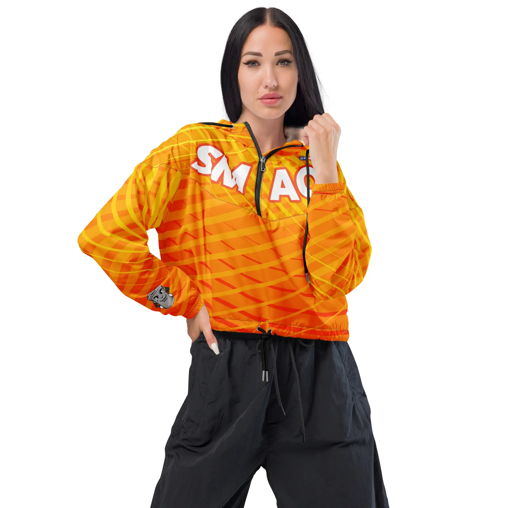 SMAQ ORANGE Women’s cropped windbreaker