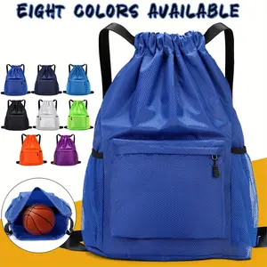 New Drawstring Travel Backpack, Large Capacity Outdoor Backpack, Men's and Women's Swimming and Fitness Storage Backpack, Basketball Backpack, Athlete Backpack, Portable Storage Bag, Multi-functional Layered Design