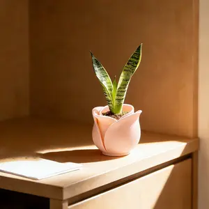 3D Printed Rose Pot, Durable Breathable Design, Breathable Planter, Perfect for Succulents, Garden Decor, Balcony Table Decoration, Safe Gift for Valentine's Day