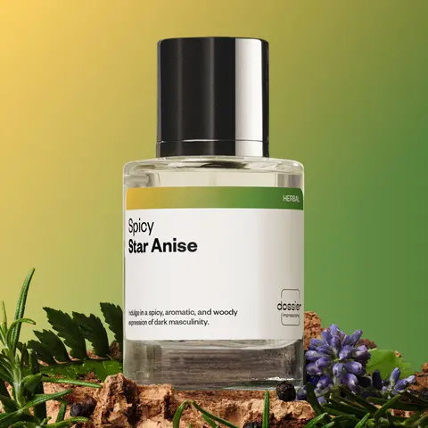 Spicy Star Anise, Dossier, Men Perfume, Eau de Parfum, 50ml, Pink Pepper, Pineapple, Star Anise, Cardamom, Lavender, Clove, Oakmoss, Vetiver