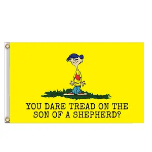 you dare tread on the son of a shepherd  banner custom any size Gadsden Flag  tapestry funny Fedboy flag fed boy Ed, Edd n Eddy Flag Rolf