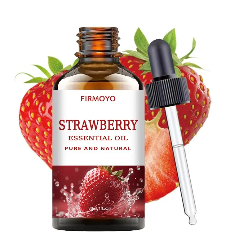 Strawberry Essential Oil Pure Natural Aromatherapy, Plant Based Oils, Alcohol-Free, Suitable for All Light Skin Types, Moisturizing Nourishing, Perfect for Candle Making