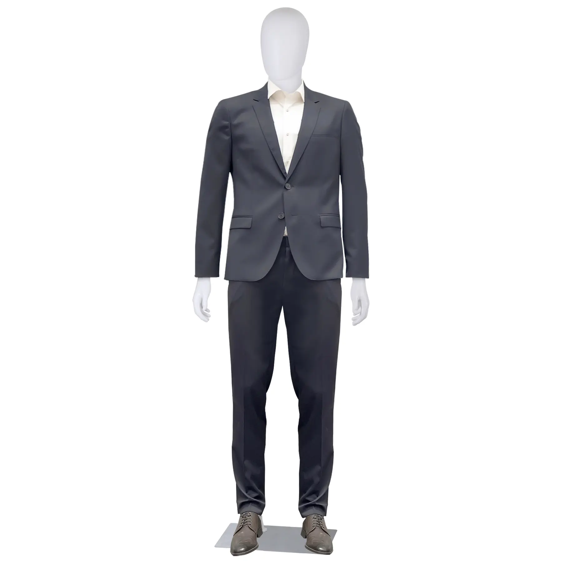 73" (187cm) Full-Body Male Garment Display Mannequin Stand, Adjustable Pose, White Curly Hair Pieces with Tape, 360° Rotatable Head, Detachable Parts, PP-PVC-Iron Material