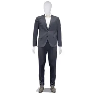 73" (187cm) Full-Body Male Mannequin Model Stand for Garment Display, Adjustable Pose, White Curly Hair Pieces with Tape, 360° Rotatable Head, Detachable Parts, PP-PVC-Iron Material,summerwins