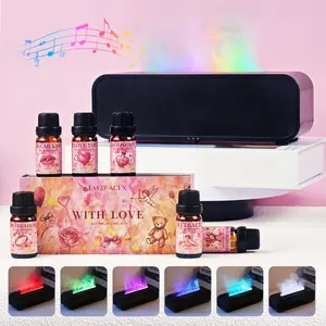 Love Essential Oils Set Gift with Aroma Diffuser and Seven Color Options, Romantic Scent Fragrance Oils, Aromatherapy Scented Oils for DIY Soap and Candle Making, Perfect Holiday Gift for Attracting Love